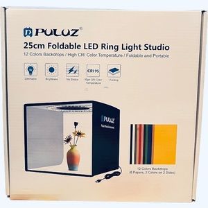 Puluz 25cm Foldable LED Ring Light Studio